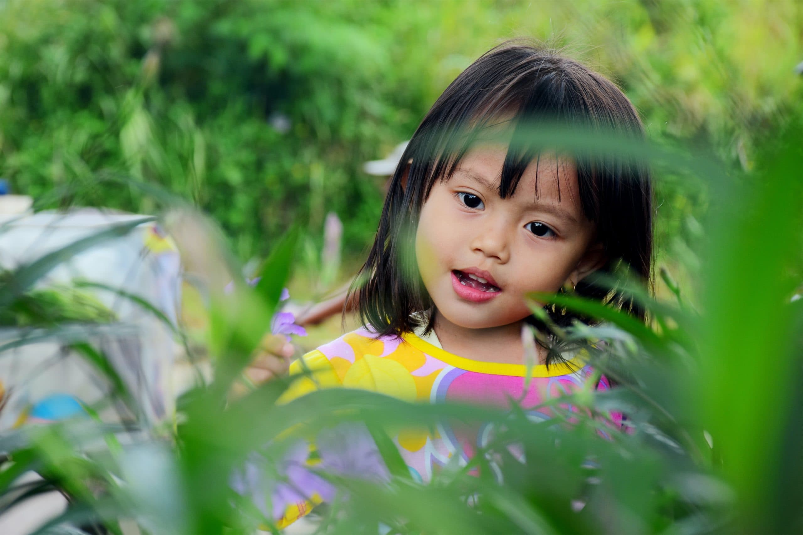 Child in the garden